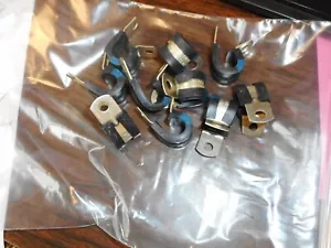 BAG OF 10 UMPCO, INC. CUSHIONED 3/8" CLAMP, MS21919WDG6 NEW OLD STOCK - Picture 1 of 2