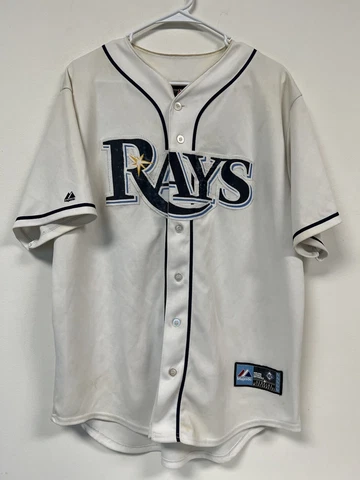 Tampa Bay Rays Majestic 2008 World Series Jersey - Evan Longoria #3 - Size Large Cover