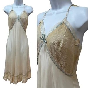 Vintage 1950's? I Magnin Nightgown Slip Dress Delicate Made in Italy 36 NEW NOS - Picture 1 of 17