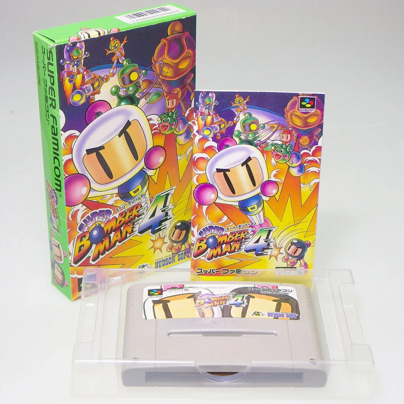 SUPER BOMBERMAN 4 Nintendo Super Famicom SFC Japan Import HUDSON NTSC-J Complete - Image 1 of 1
