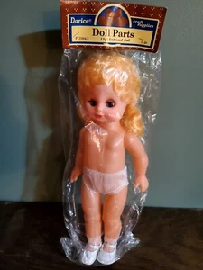 Darice 13.5" Doll Parts Blonde Yellow Hair Sleepy Blue Eyes - Picture 1 of 5