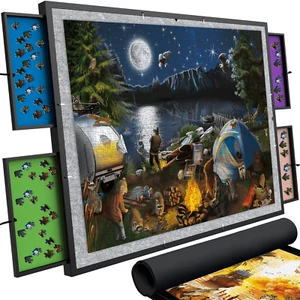 Puzzle Board with Drawers - Spinning Jigsaw Puzzle Board with Cover for Adults - Picture 1 of 6