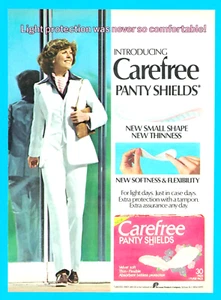 1976 Carefree Panty Shields feminine hygiene PRINT AD 1970's fashion tampon - Picture 1 of 3