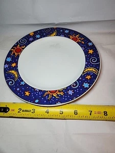 Piatto pane insalata Sakura Celestial 1/8 pollici vintage 1992 stella luna sole - Foto 1 di 3