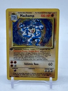 1st Edition Machamp 8/102 Holo Base Set Pokemon TCG - Picture 1 of 2