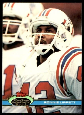 1991 Stadium Club Ronnie Lippett New England Patriots #454 - Image 1 of 2