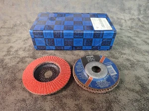 NEW Box of 10 PFERD 62651 4-1/2"x5/8"x7/8" 40 Grit Polifan Flap Discs (R11) - Picture 1 of 6