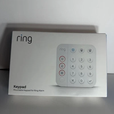 环形报警键盘(第 2 代)带适配器适用于环形报警无线系统白色 — 第 1/4 张图片