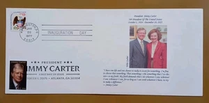 2025 President Jimmy Carter FDOI DUAL With His Inauguration - Wile Cachet - Picture 1 of 1