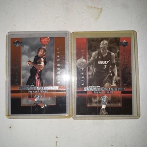 Set of 2 2003-04 Upper Deck Rookie Exclusives - Star Rookie Dwyane Wade #5 (RC) - Picture 1 of 2