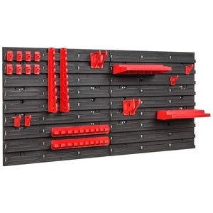 WALL MOUNTED TOOL PEG BOARD 772mm x 390mm 22 ELEMENTS GARAGE STORAGE BINS - Picture 1 of 6