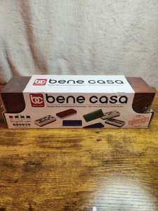 BENE CASA Double Nine Hochglanz Dominosteine Set Grün Holz Aufbewahrungsbox Neu/Versiegelt - Bild 1 von 3