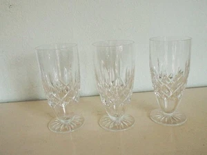 3 Waterford Kristall Lismore Eisteegläser mit Fuß, 50er Jahre - Bild 1 von 4
