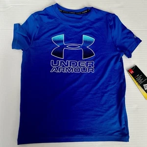 Under Armour Versa blau Jungen Schwimmen Performance Kurzarm T-Shirt Größe Jugend Small - Bild 1 von 9
