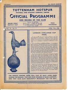 Tottenham v Fulham (Final London Challenge Cup) 1947/1948 - Imagen 1 de 1