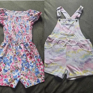 Set of 2 bundle Girls kids Jumpsuits Romper s 130 Size 7/8 - Picture 1 of 7