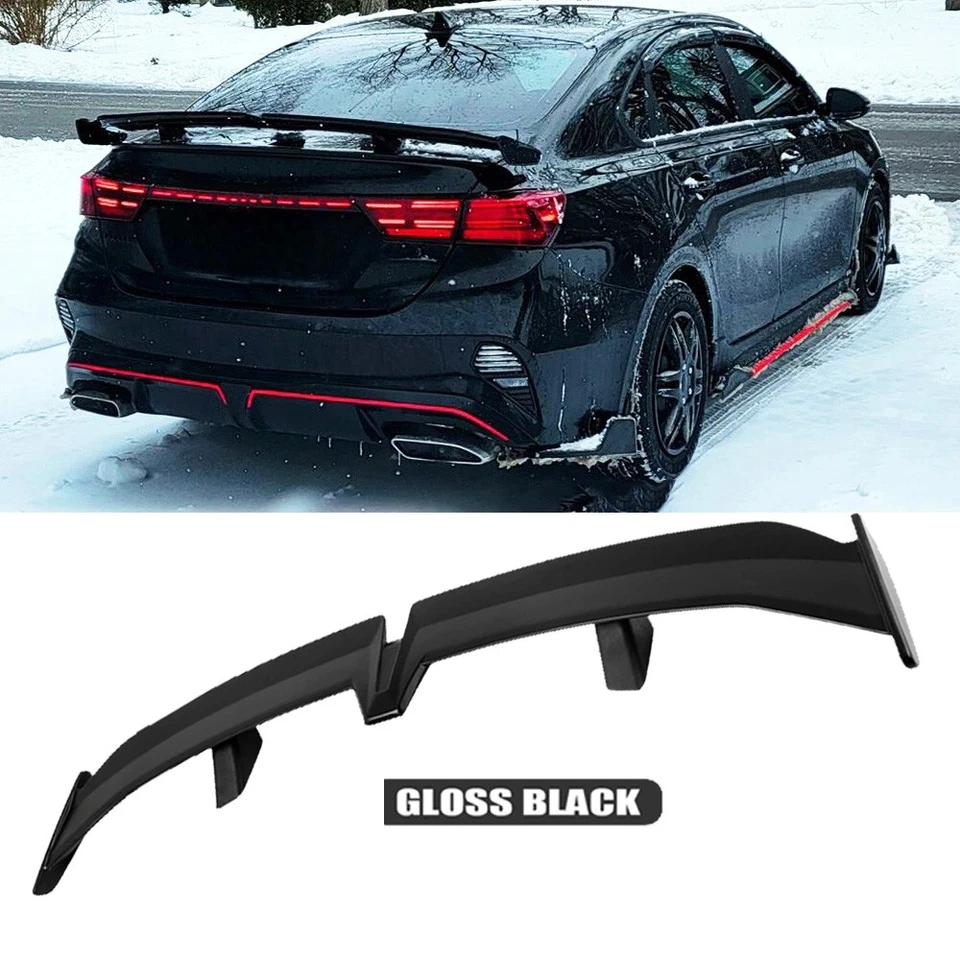 55" Rear Trunk Spoiler PRO Racing Rear Wing Gloss Black For Kia Forte Forte5 Foto 1 de 4