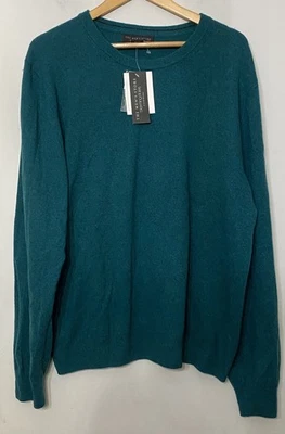 Suéter Pullover Bloomingdales 100% Cachemira Verde Azulado Tienda Para Hombres NUEVO XL Foto 1 de 4