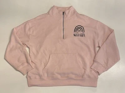 Mujeres Rosa Salud Mental Matters Manga Larga Cuarto Cremallera Pullover Sudadera Med Foto 1 de 4