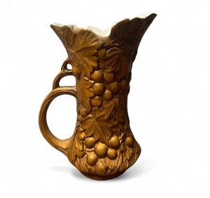 Vintage 1940s McCoy Grape Leaf Pitcher Autumn Holidays #641 USA - Picture 1 of 9