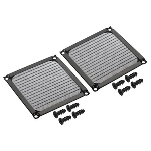 92mm Lüfter Filter Gitter mit Schrauben 2Pack Rahmen Netz Abdeckung Schwarz - Bild 1 von 6