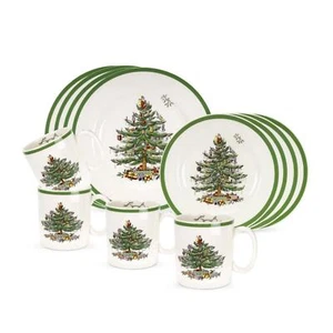 Spode Christmas Tree 12-Piece Set - Dinner Plate 10.5", Salad Plate 8", Mug 9 oz - Picture 1 of 7