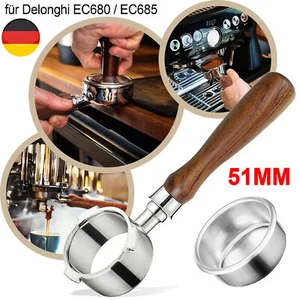 51mm Espresso Siebträger Kaffee Bodenloser Siebträger Für Delonghi EC680 NEU - Bild 1 von 20