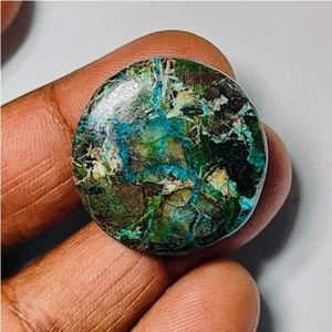 Piedra preciosa suelta cabujón turquesa azurita natural para joyería 45 quilates ME-11304 - Imagen 1 de 4