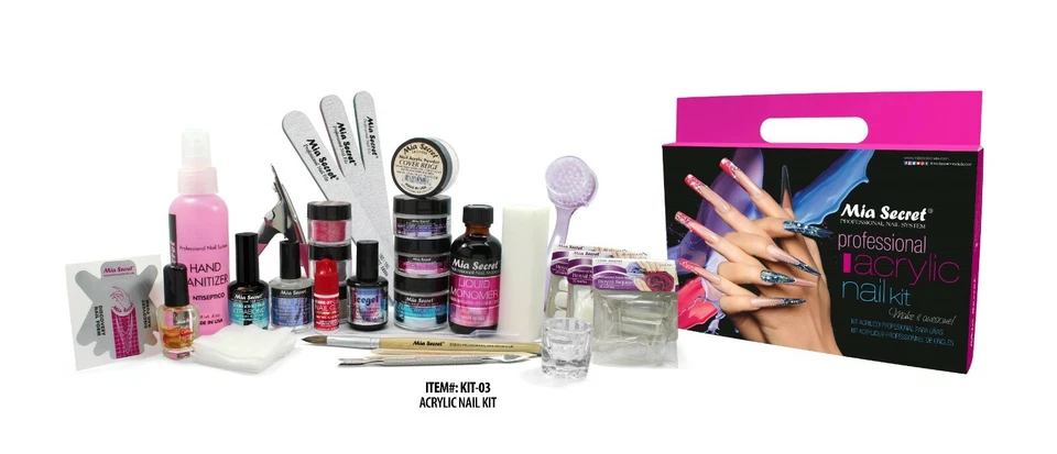 ¡¡¡GRAN AHORRO!!! Juego de uñas acrílicas profesionales Mia secret (Kit-03) Foto 1 de 2
