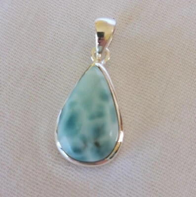 Anhänger mit Larimar, 925er Silber - Blau - Pektolith - Bild 1 von 4