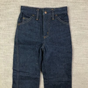 Vintage Bayly Jeans Boys 10 Slim 22x24 Blue Bootcut Cowboy Workwear Dark Wash - Picture 1 of 12