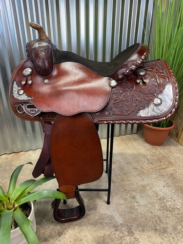 15.5" Vintage CRATES Charles Crawley Western Show Saddle #9306 ~ AMAZINGLY KEPT!