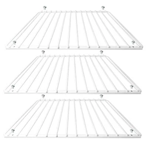 Estantes extensibles ajustables de plástico recubiertos de nevera universales blancos x 3 - Imagen 1 de 12
