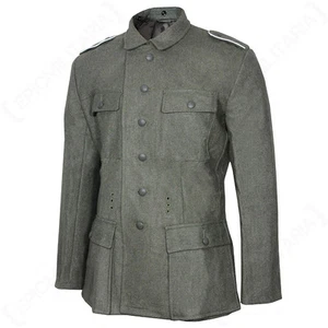 WW2 German M43 Field Grey Wool Tunic - Repro Army Heer Jacket Shirt Top All Size - Picture 1 of 9