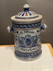 Kautabaktopf Original um 1890 A. F. Emde Düsseldorf Kautabak Holland Zigarren - Bild 1 von 7