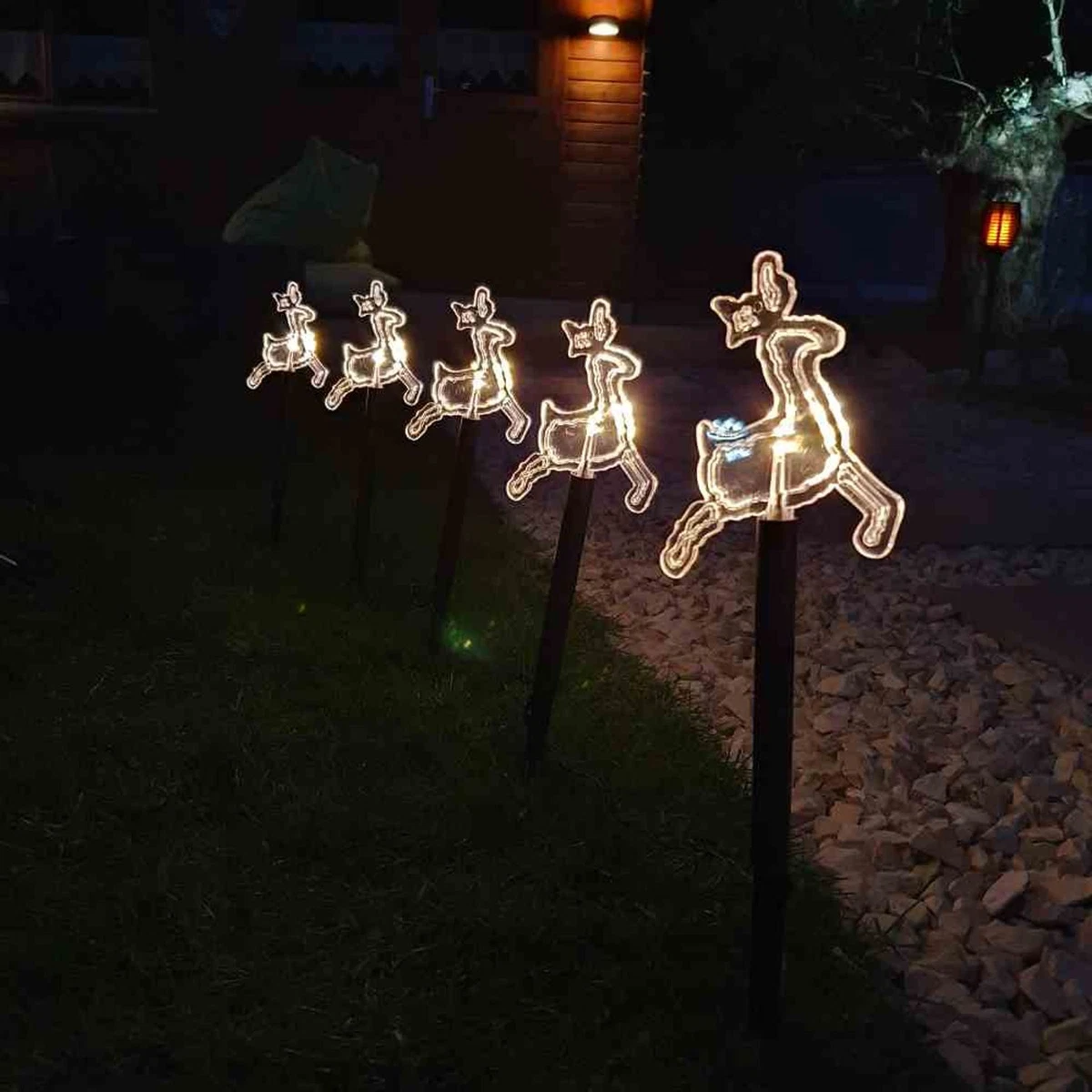 50 Stück Garten-Lampenhalter – 11,7 Cm Erdspieße Für Weihnachtslichter C7/C9, Aus Kunststoff, Dunkelgrün