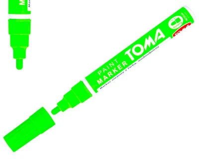 NEON GREEN PERMANENT OIL BASED PAINT PEN CAR BIKE TYRE METAL MARKER WATERPR NEW