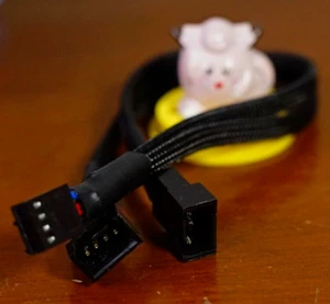 2pcs Cavo Sdoppiatore Ventola PC 4 Pin PWM 1-2 Extension Cab Fan Y Splitter 27cm - Foto 1 di 6