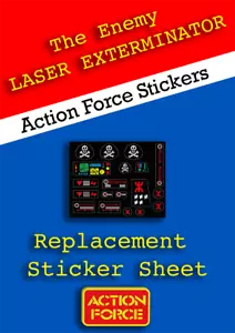 Action Force Laser Exterminator Red Shadows Stickers Vintage Replacement Vehicle - Picture 1 of 6