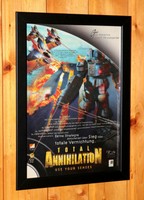 1997 Total Annihilation Video game Rare Small Poster / Vintage Ad Page Framed 