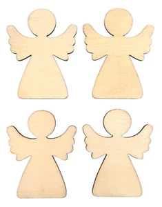 Decoración Embellecimientos De Navidad En Madera Ángeles 4 X 5 Cm 8 Piezas - Imagen 1 de 1