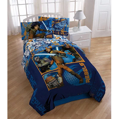 Juego de sábanas y edredón cama doble Luke Jedi azul niños 5 piezas Star Wars Disney *COMPLETO Foto 1 de 4