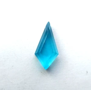 8 Carat Tie Shape Blue Topaz Lab Created Faceted Loose Gemstone 21*10*5 MM - Picture 1 of 5