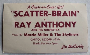 US Postal Card 1 cent revalued 2 c used 1952 Scatter Brain by Ray Anthony - Picture 1 of 2