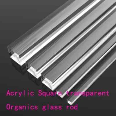 Clear Acrylic Plastic Square Rod Bar Transparent Acrylic Organic Glass Rods PMMA - image 1 of 4