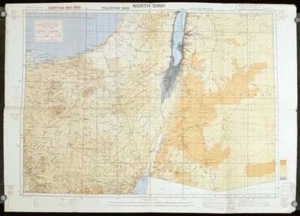 EGYPT AND SINAI WWII MAP / Egypt North Sinai Sheet 3 1942 - Picture 1 of 1