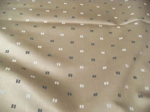TAPICERÍA DE CORTINAS DE ALTA GAMA TELA DE ALGODÓN CREMA PUNTO AZULADO contemporáneo - Imagen 1 de 4
