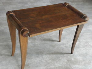 ANCIENNE TABLE BASSE bois art déco vintage canapé table bois siècle 