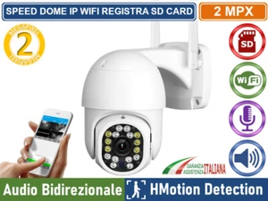 TELECAMERA WIFI IP MINI SPEED DOME PAN TILT 2 MP 1080P REGISTRA SU SD IP66 - Foto 1 di 3
