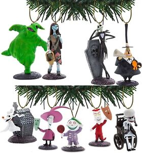 Disney Nightmare Before Christmas Custom 9pc Ornaments Set Jack Sally Oogie Zero
